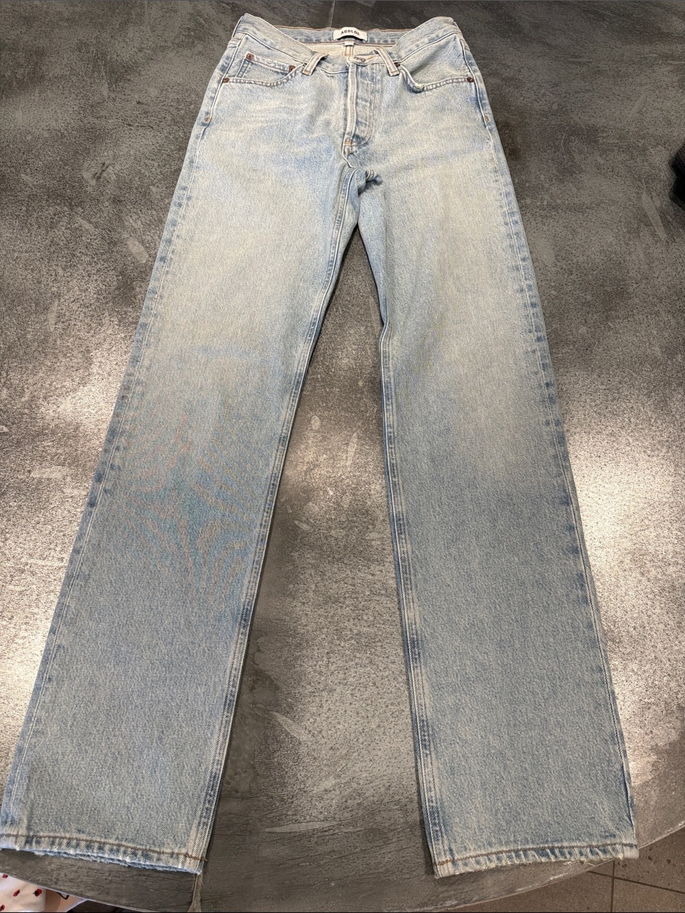 Agolde Light Wash Straight Leg Jeans
